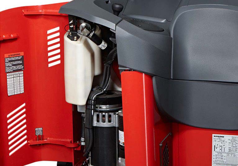 Raymond 7310 4-Directional Reach Truck, Long Load Forklift maintenance access