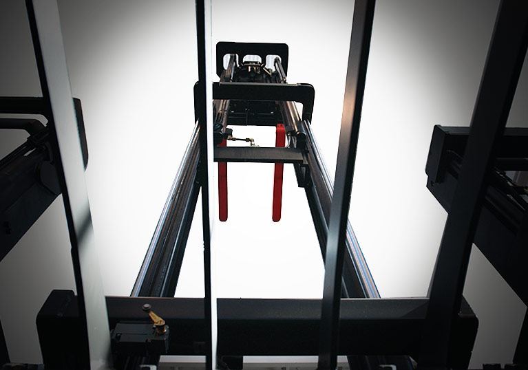 Raymond reach truck visibility through forks