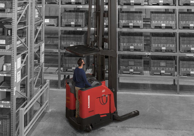 high capacity reach truck, regenerative lowering