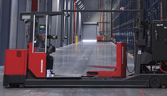 Raymond Transtacker TRT Turret truck with Orderpick Platform Configuration